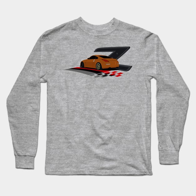 350Z (Le Mans Sunset) Long Sleeve T-Shirt by AutomotiveArt